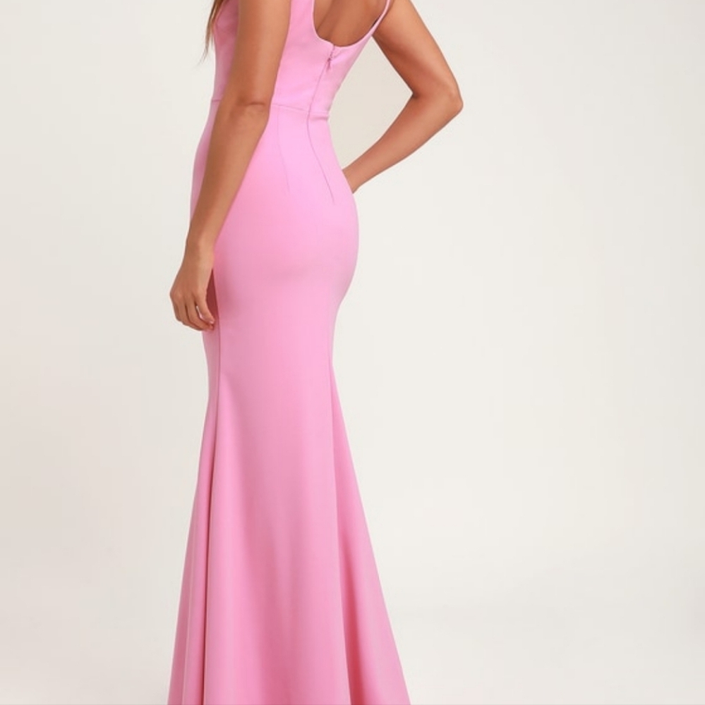 NWT Lulus Infinite Glory Pink Maxi Dress